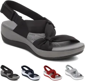 2025 New Orthopedic Flats for Women, Women's Comfortable Orthopedic Arch Support Shoes, Cushioned Footbed Dress Sandals, Soft Cushion Flats Sports Wide Fit Ladies, Cute Dress Walking Sandals