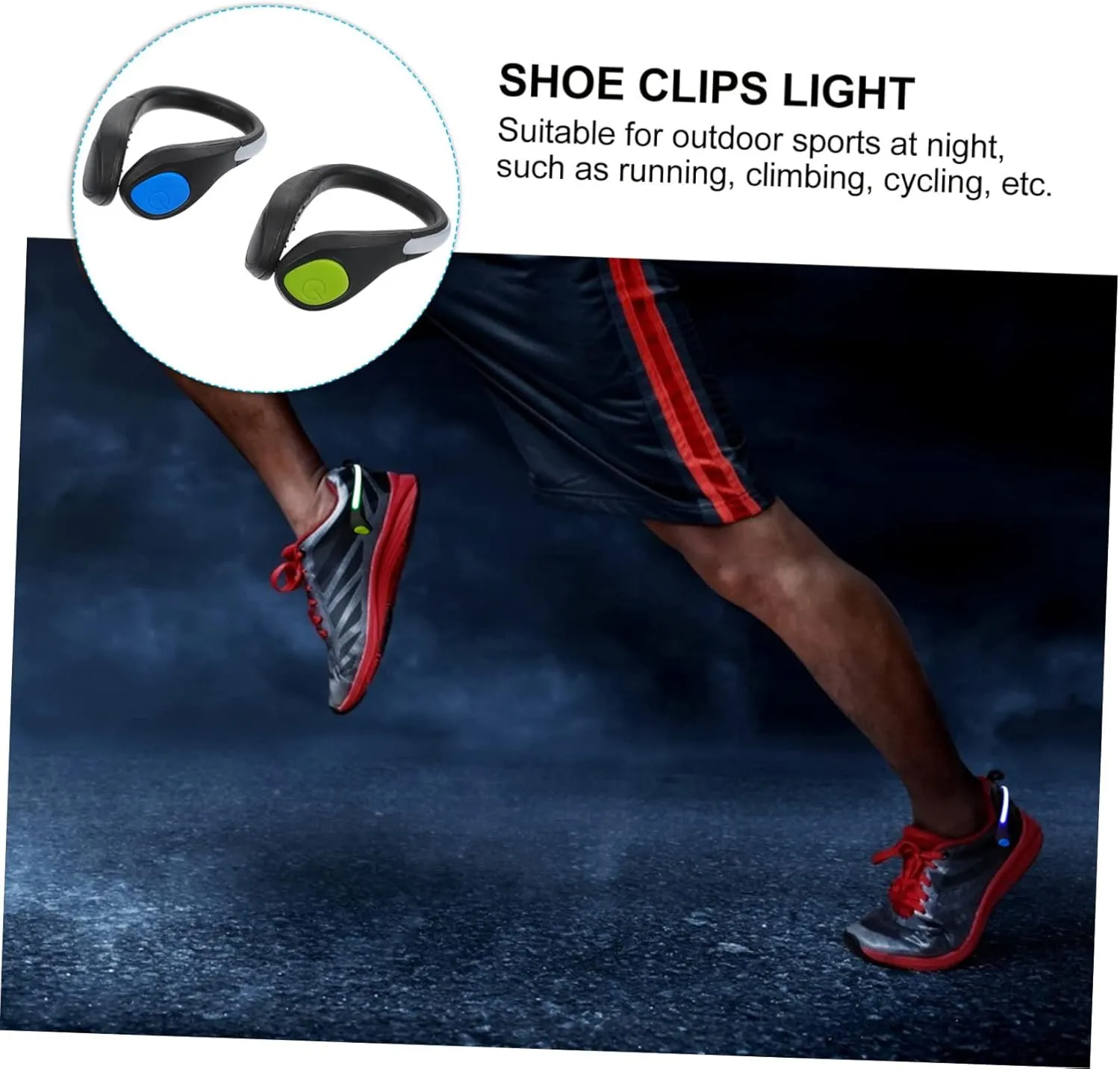 2pcs Luminous Shoe Clip Lights Running Sneakers LED Security Lights Outdoor LED Running Lights Running
