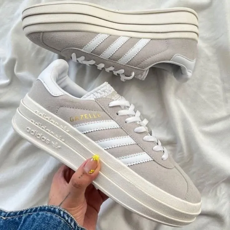 Adidas Gazelle Bold Grey White (Women's)