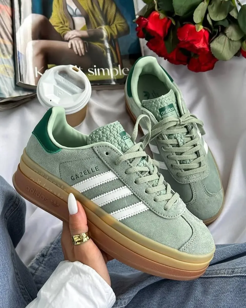 Adidas Gazelle Bold Silver Green (W)