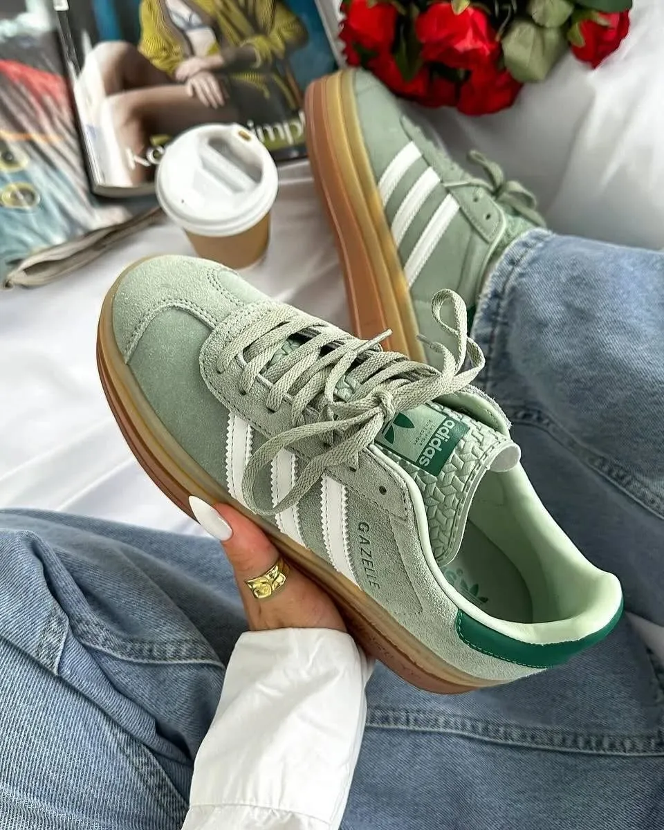 Adidas Gazelle Bold Silver Green (W)