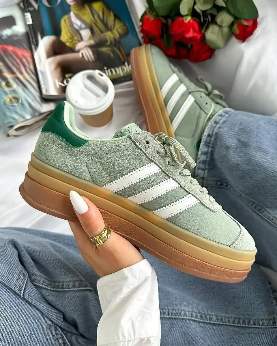 Adidas Gazelle Bold Silver Green (W)