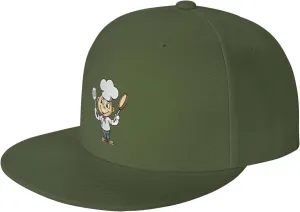 Adjustable Chef with Spatula and Frying Pan Snapback Hat for Men Women Baseball Cap Dad Hats