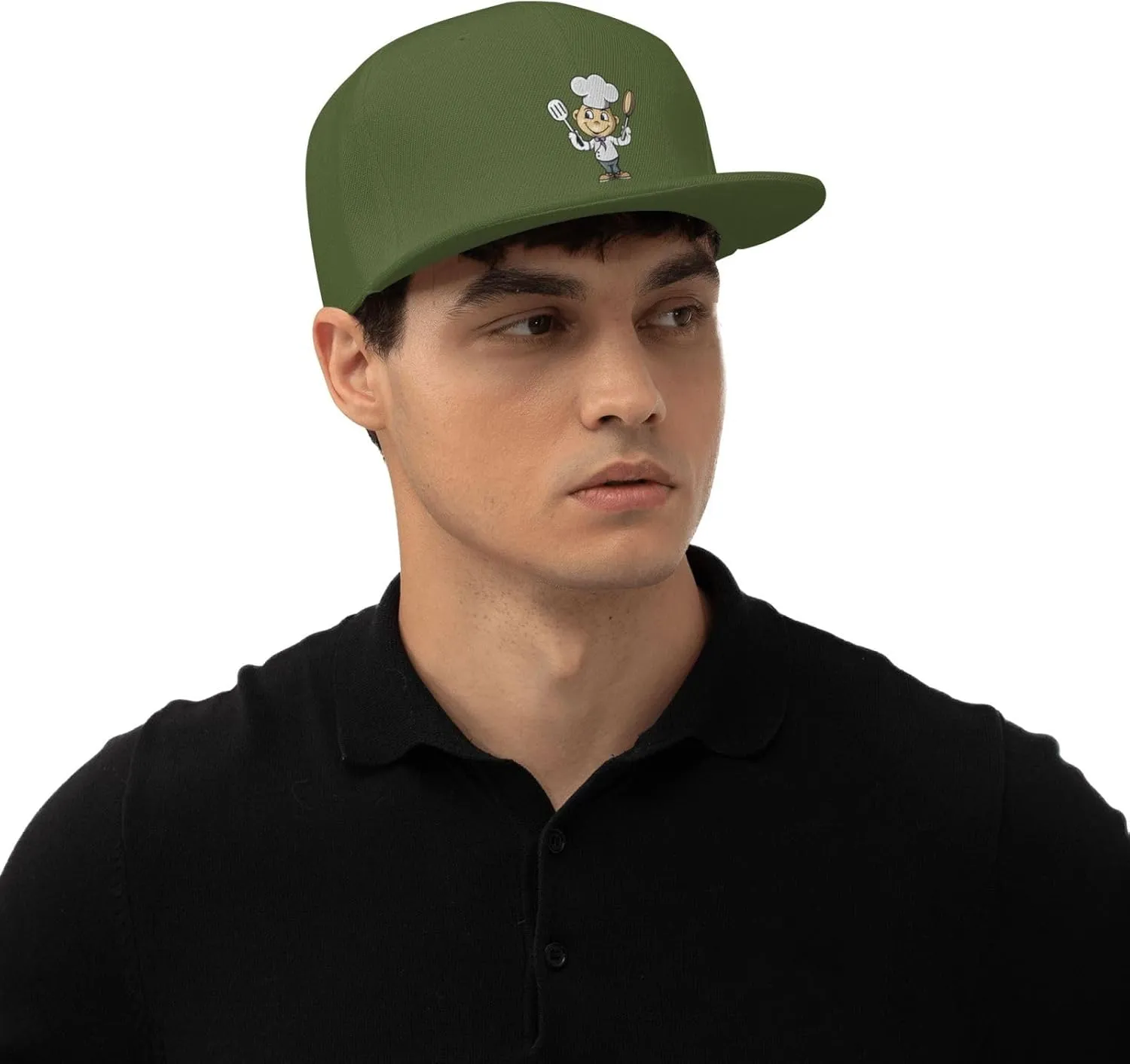 Adjustable Chef with Spatula and Frying Pan Snapback Hat for Men Women Baseball Cap Dad Hats