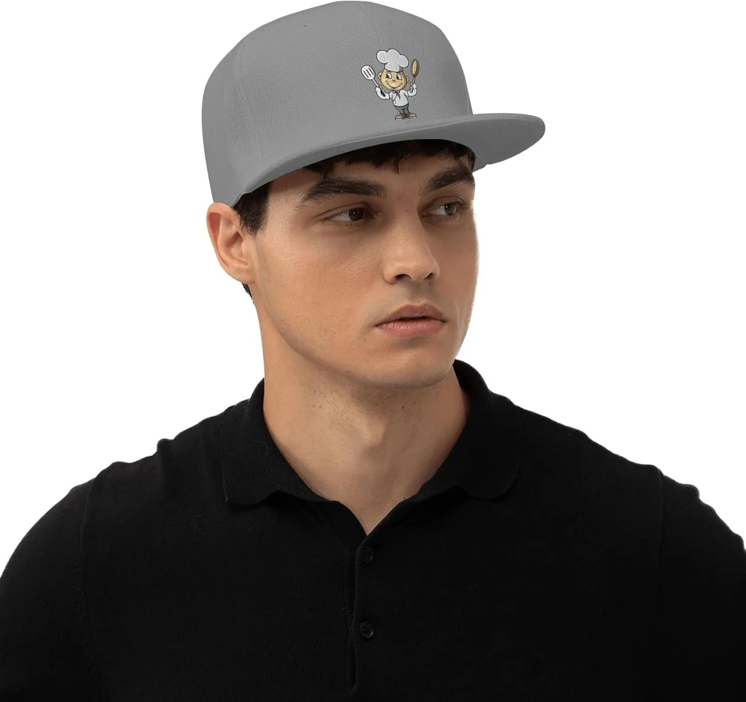 Adjustable Chef with Spatula and Frying Pan Snapback Hat for Men Women Baseball Cap Dad Hats