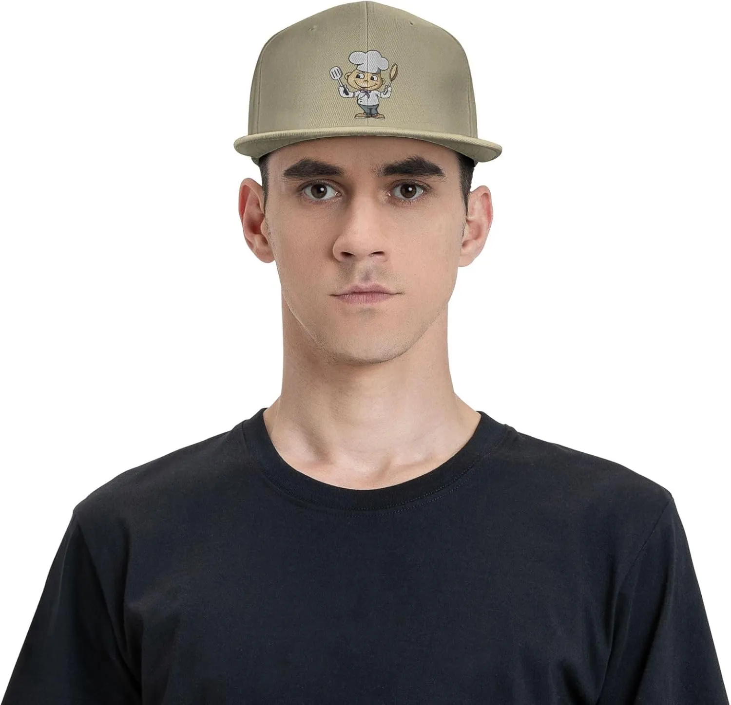 Adjustable Chef with Spatula and Frying Pan Snapback Hat for Men Women Baseball Cap Dad Hats
