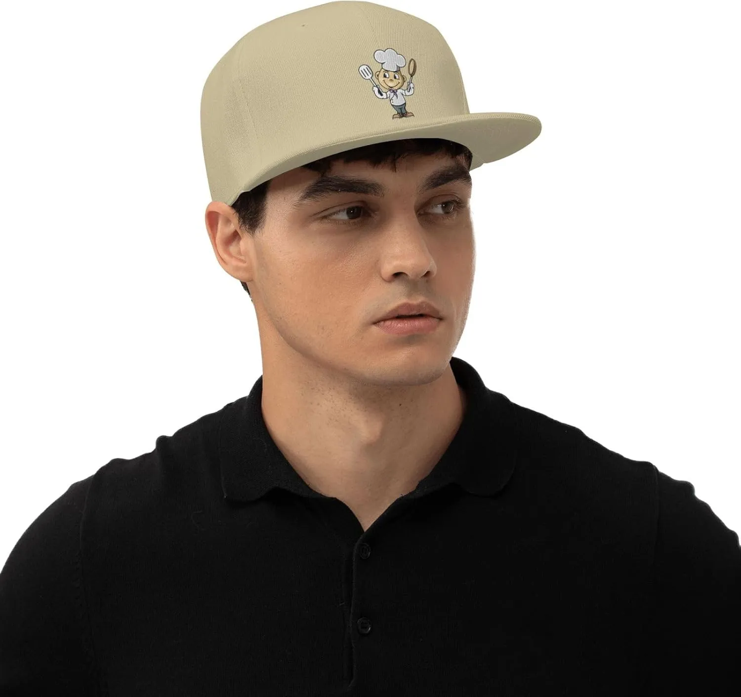 Adjustable Chef with Spatula and Frying Pan Snapback Hat for Men Women Baseball Cap Dad Hats
