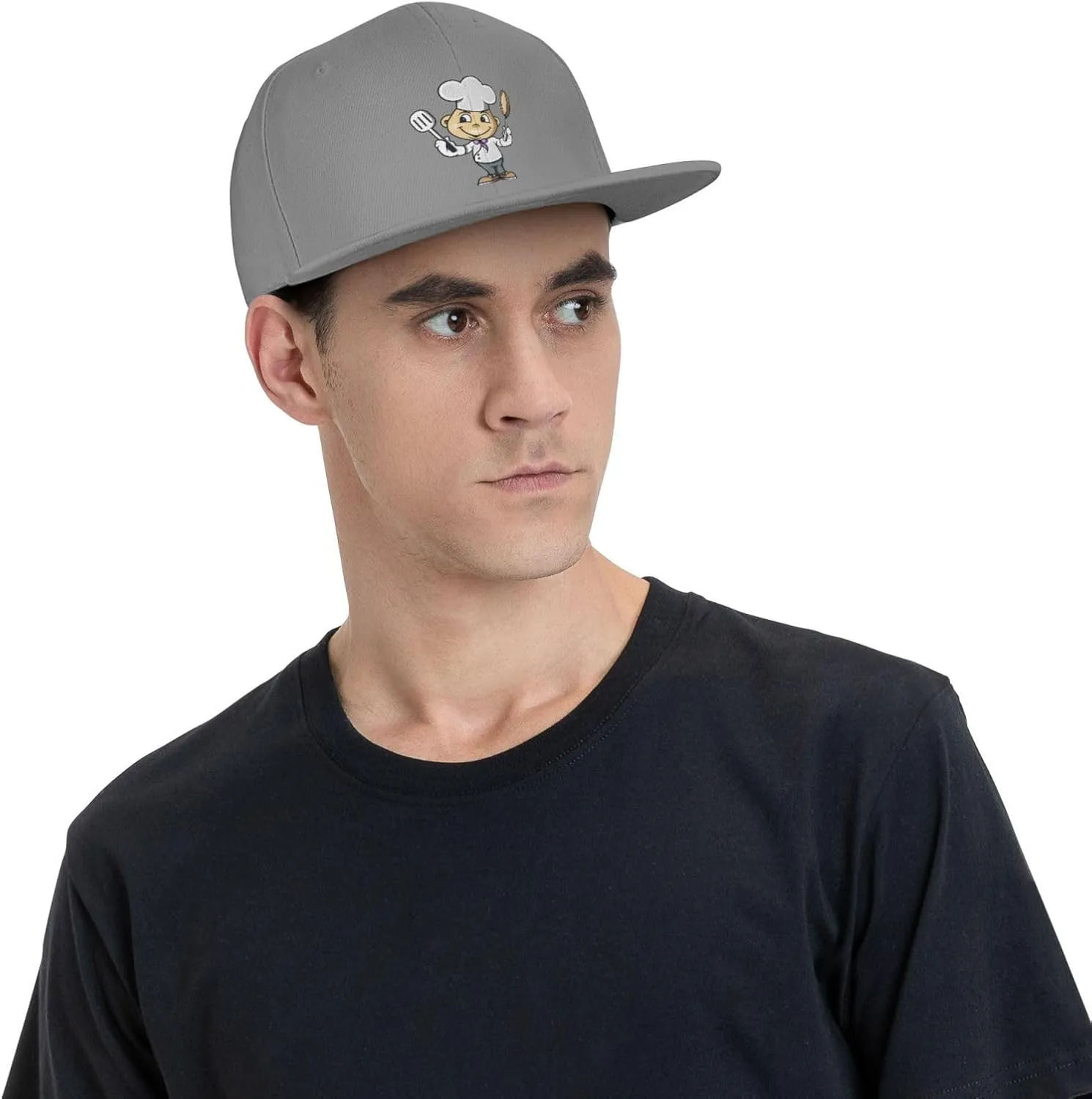 Adjustable Chef with Spatula and Frying Pan Snapback Hat for Men Women Baseball Cap Dad Hats