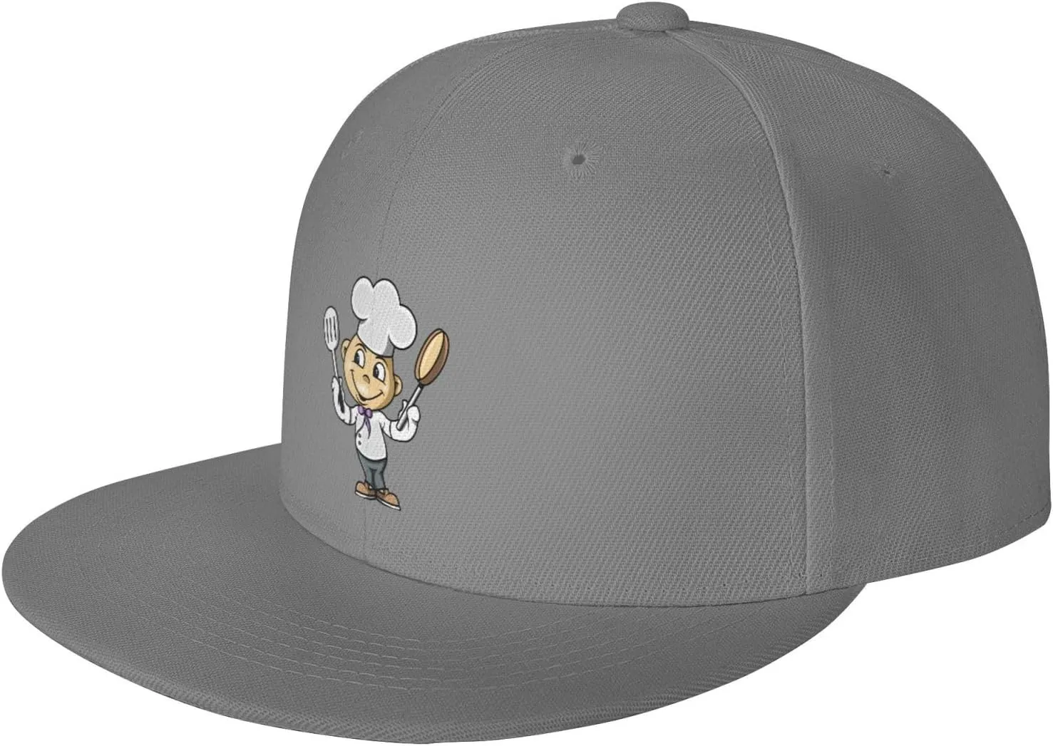 Adjustable Chef with Spatula and Frying Pan Snapback Hat for Men Women Baseball Cap Dad Hats