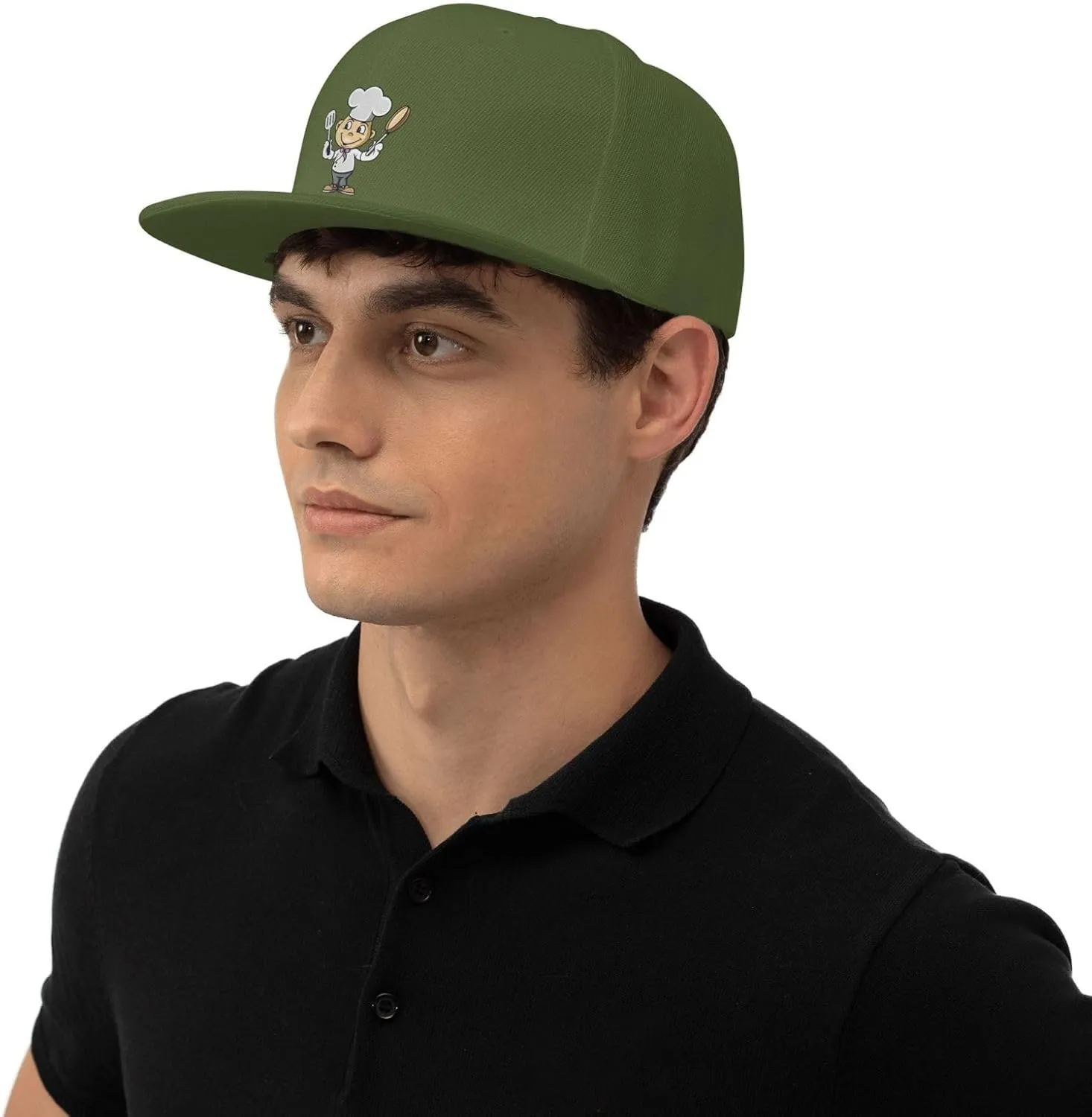 Adjustable Chef with Spatula and Frying Pan Snapback Hat for Men Women Baseball Cap Dad Hats