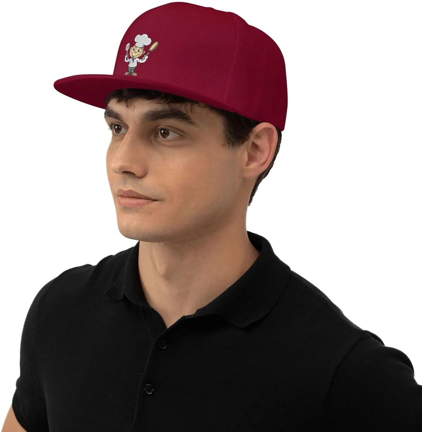 Adjustable Chef with Spatula and Frying Pan Snapback Hat for Men Women Baseball Cap Dad Hats