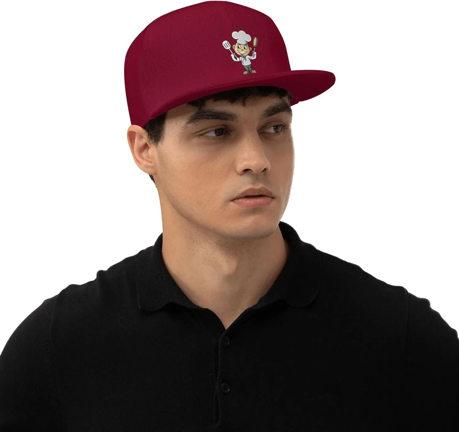 Adjustable Chef with Spatula and Frying Pan Snapback Hat for Men Women Baseball Cap Dad Hats