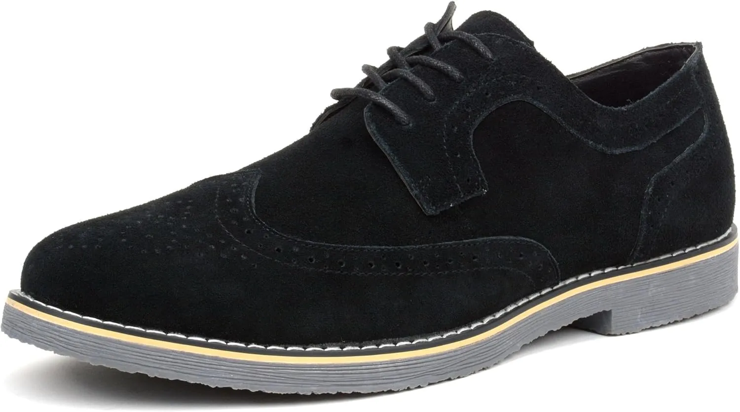 Alpine Swiss Beau Mens Dress Shoes Genuine Suede Wingtip Brogue Lace Up Oxfords