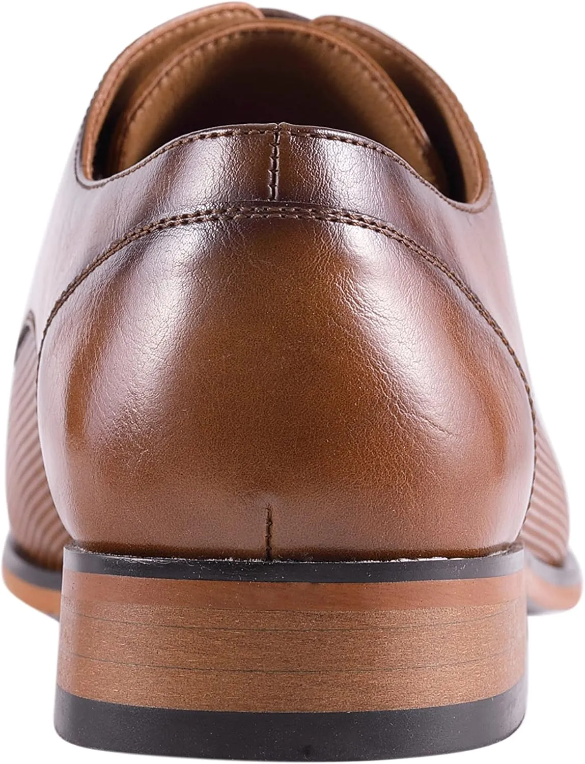 Amali Oxford Dress Shoes for Men with Textured Cap Toe, Men's Oxford Shoes Made from Premium PU Leather, Versatile Formal Footwear for All Occasions