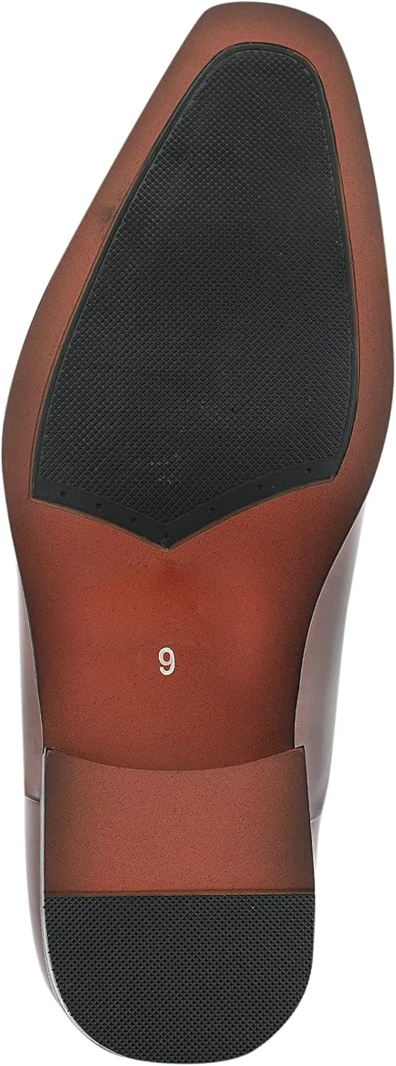 Amali Oxford Dress Shoes for Men with Textured Cap Toe, Men's Oxford Shoes Made from Premium PU Leather, Versatile Formal Footwear for All Occasions