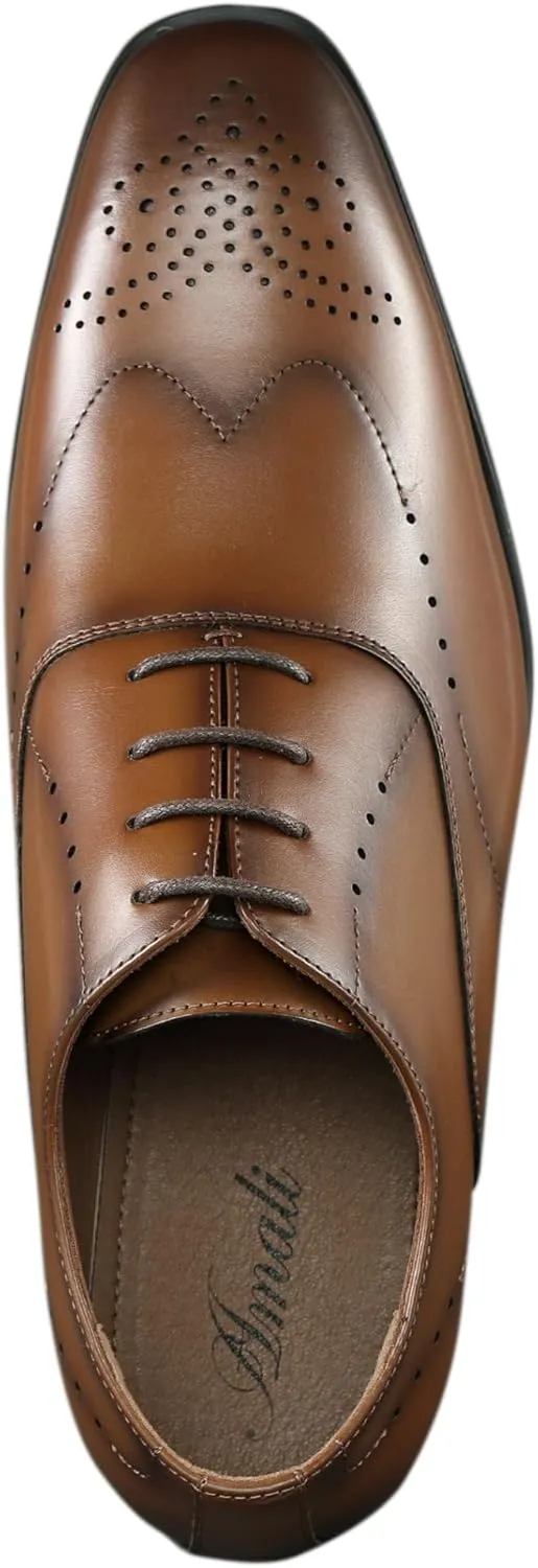 Amali Piedmont - Mens Dress Shoes - Oxford Shoes for Men - Tuxedo Shoes - Lace Up Mens Casual Dress Shoes