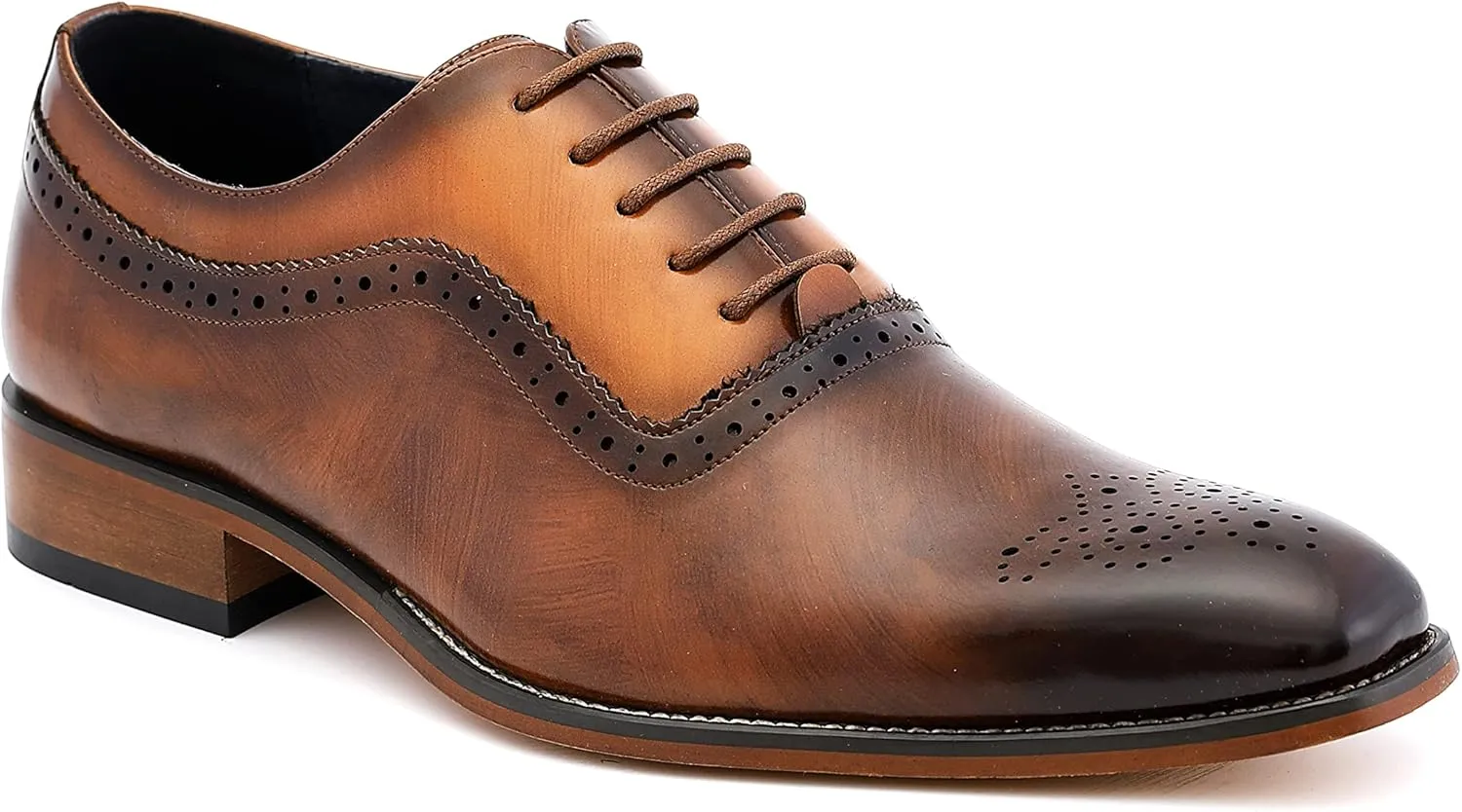 Amali Piedmont - Mens Dress Shoes - Oxford Shoes for Men - Tuxedo Shoes - Lace Up Mens Casual Dress Shoes