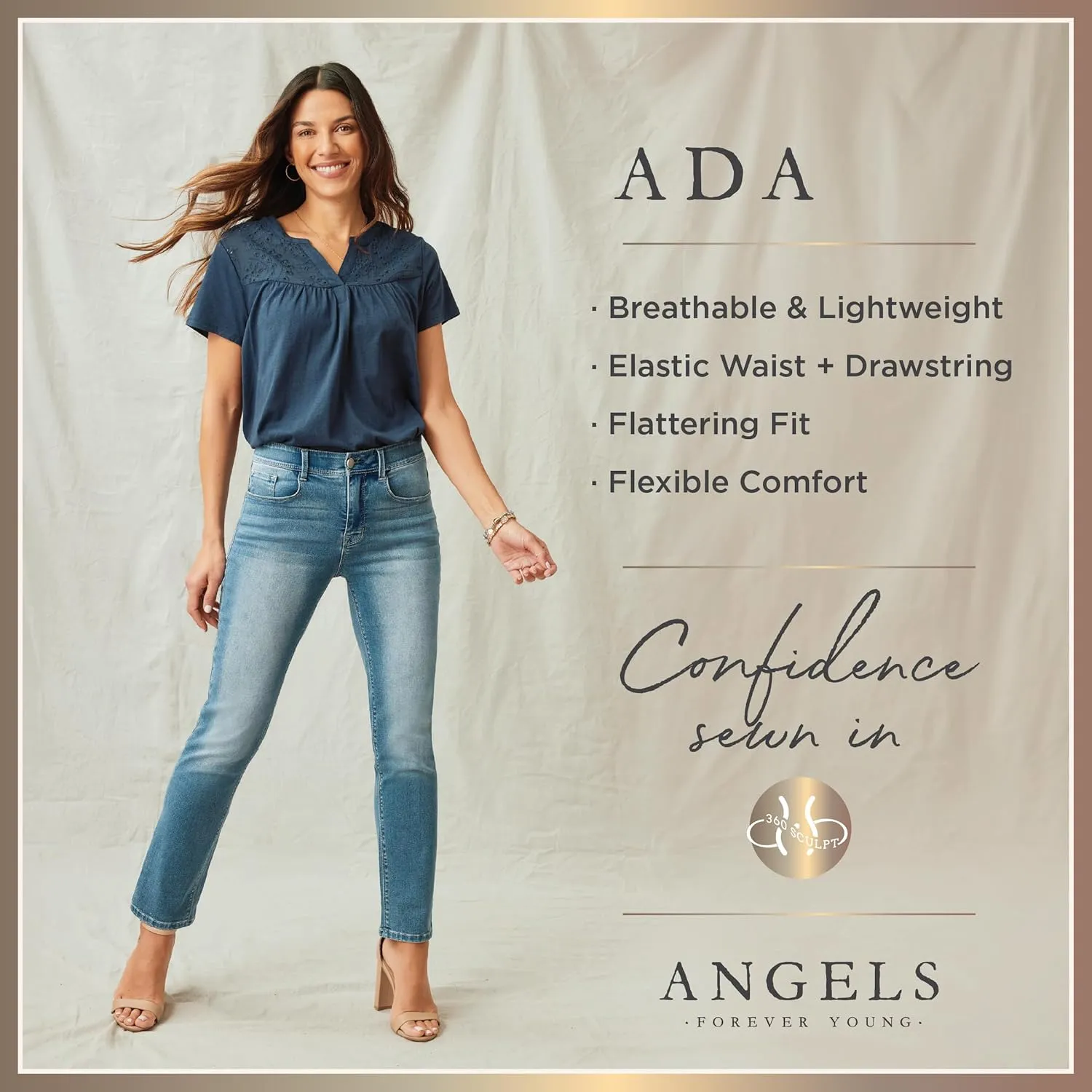 Angels Forever Young Women's Ada Wide Leg Tie Waist Pants