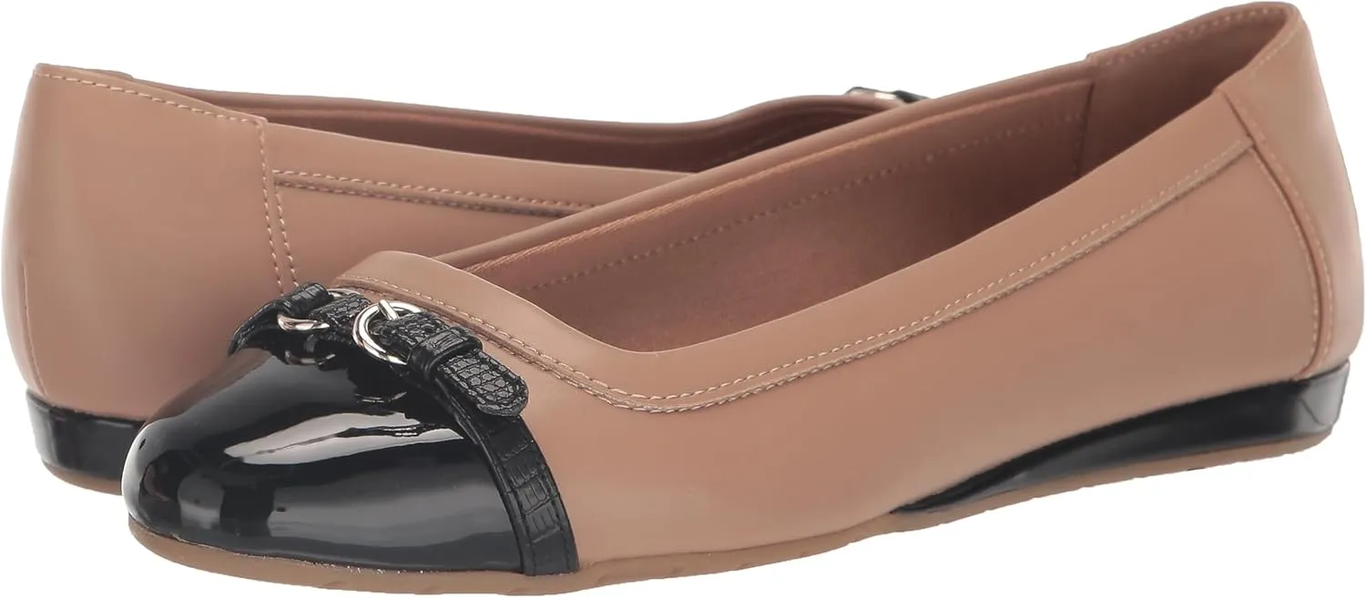 Anne Klein Womens Embellished Faux Leather Moccasins
