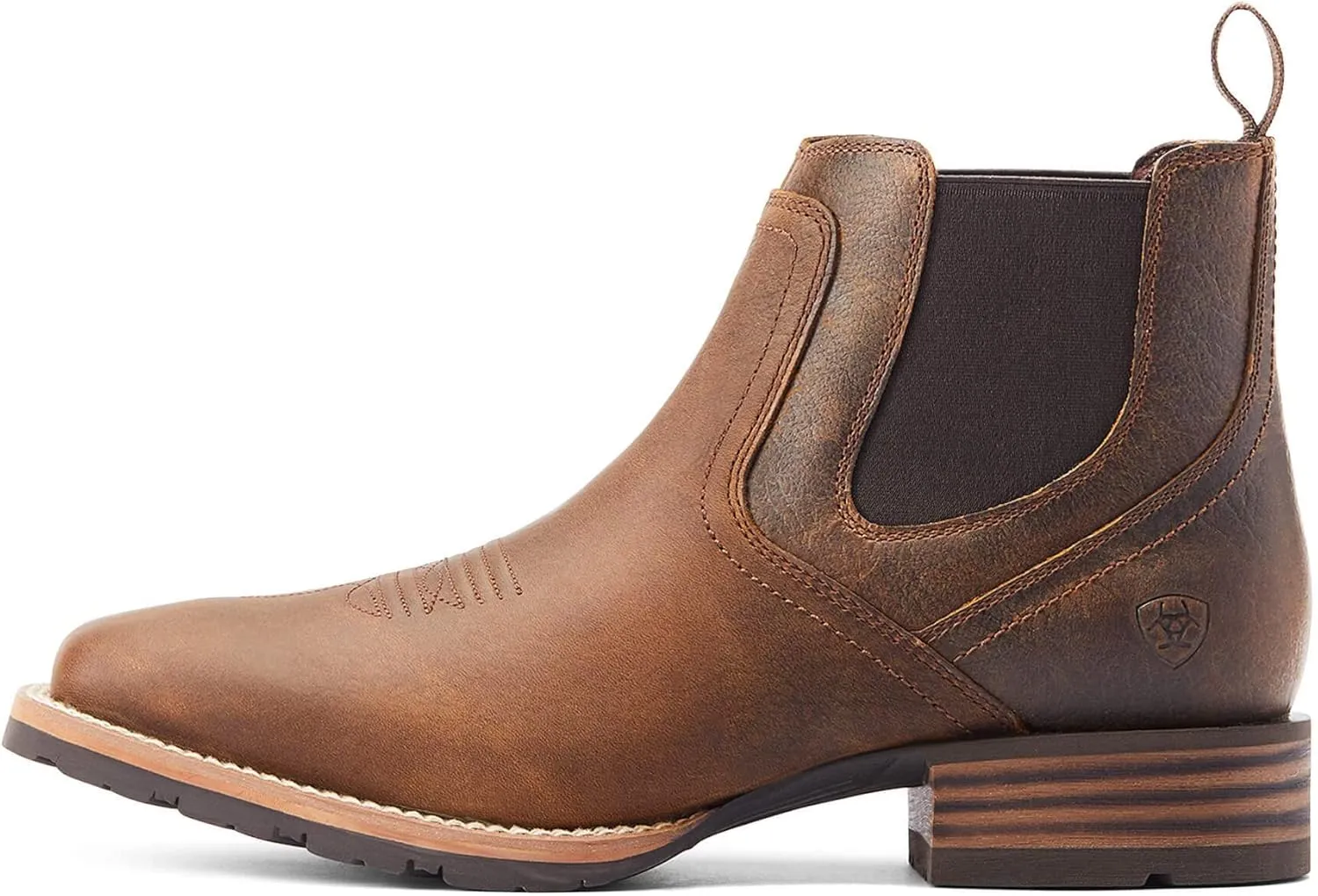 ARIAT Mens Hybrid Low Boy Square Toe Chelsea Casual Boots Ankle - Brown