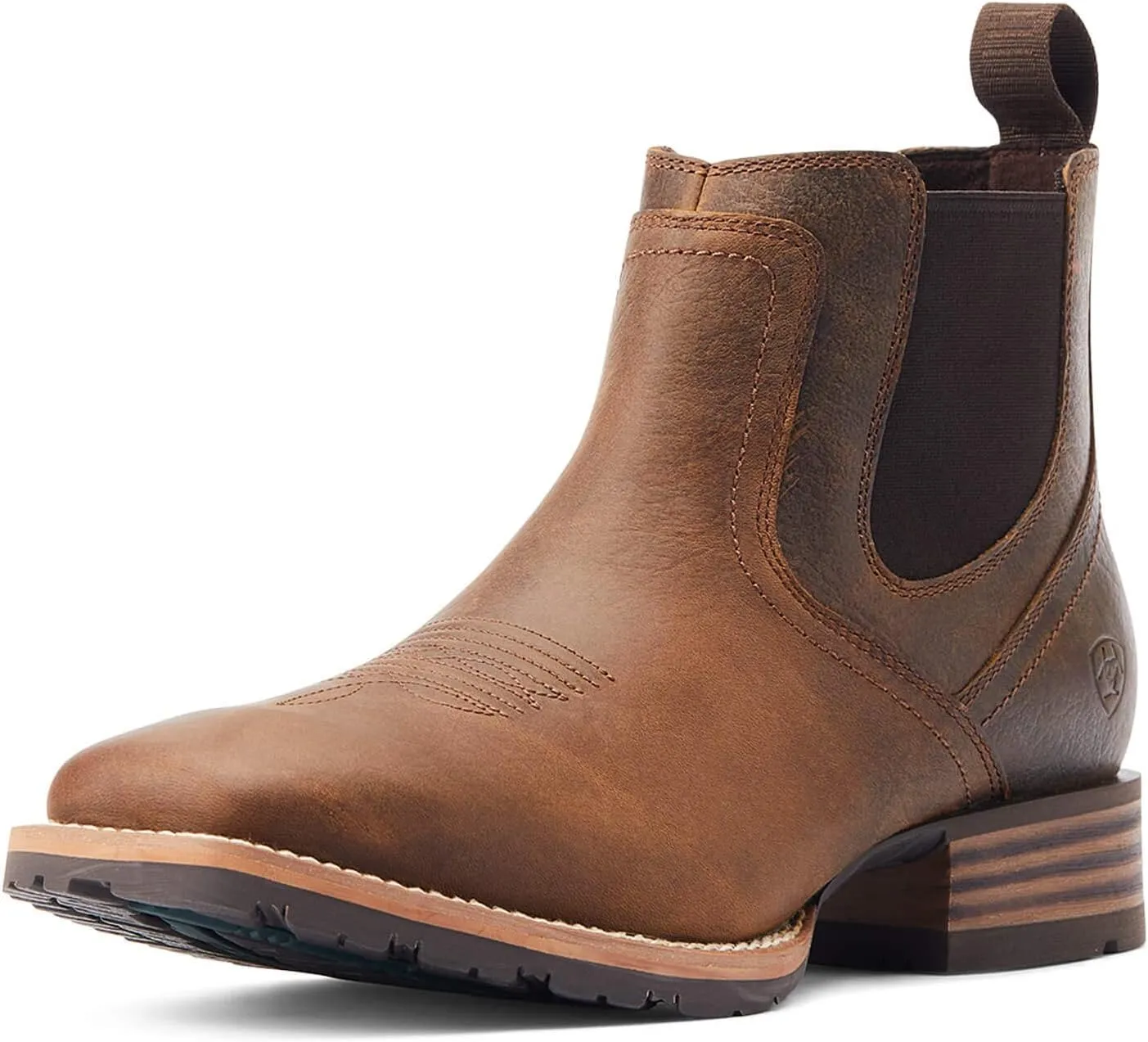ARIAT Mens Hybrid Low Boy Square Toe Chelsea Casual Boots Ankle - Brown