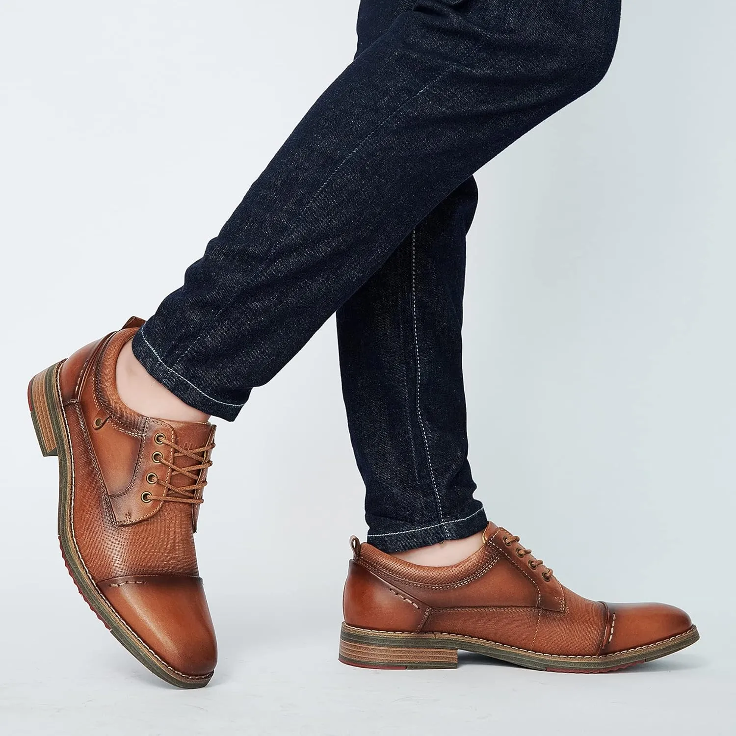 Arkbird Men's Leather Oxford Dress Shoes Stylish Formal Business Shoe for Men