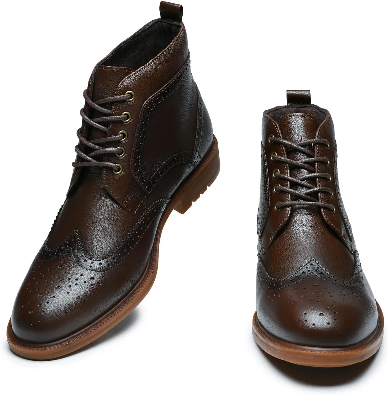 Arkbird Mens Oxford Dress Boots Fashion Casual Genuine Leather Brogue Chukka Ankle Boot for Men