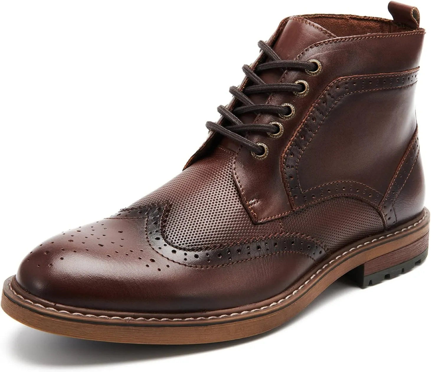 Arkbird Mens Oxford Dress Boots Fashion Casual Genuine Leather Brogue Chukka Ankle Boot for Men