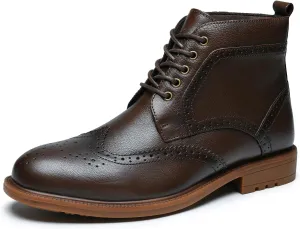 Arkbird Mens Oxford Dress Boots Fashion Casual Genuine Leather Brogue Chukka Ankle Boot for Men