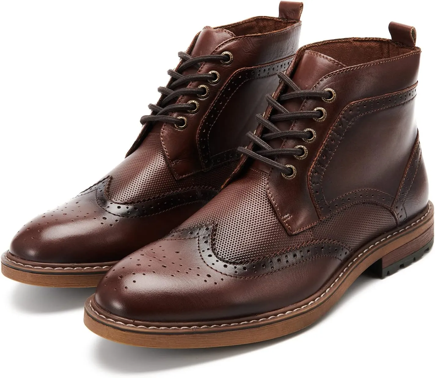 Arkbird Mens Oxford Dress Boots Fashion Casual Genuine Leather Brogue Chukka Ankle Boot for Men