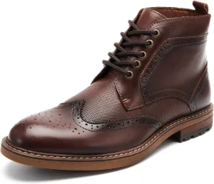 Arkbird Mens Oxford Dress Boots Fashion Casual Genuine Leather Brogue Chukka Ankle Boot for Men