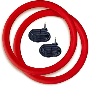 Armour Tire Inserts, 2 No Flat Bicycle Tire Liners with 2 Tubes, Puncture Proof Bicycle Tube Protectors, Stops Flats Compatible with E-Bikes, Mountain Bikes and More