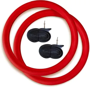 Armour Tire Inserts, 2 No Flat Bicycle Tire Liners with 2 Tubes, Puncture Proof Bicycle Tube Protectors, Stops Flats Compatible with E-Bikes, Mountain Bikes and More