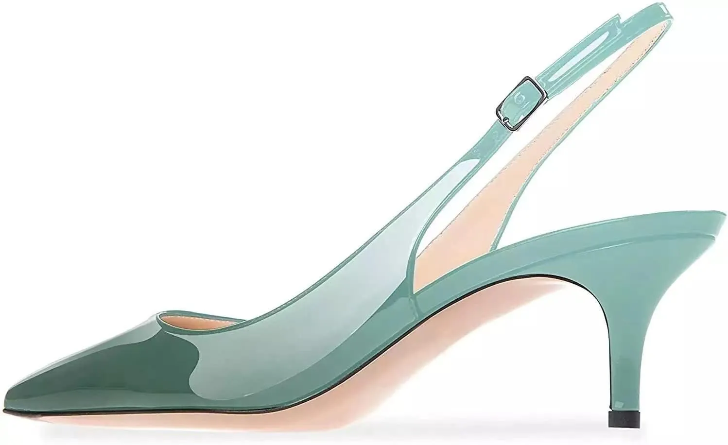Axellion Women's Slingback Kitten Heels Closed Toe Wedding Pumps, Pointed Toe Low Heel Dress Shoes for Party & Prom
