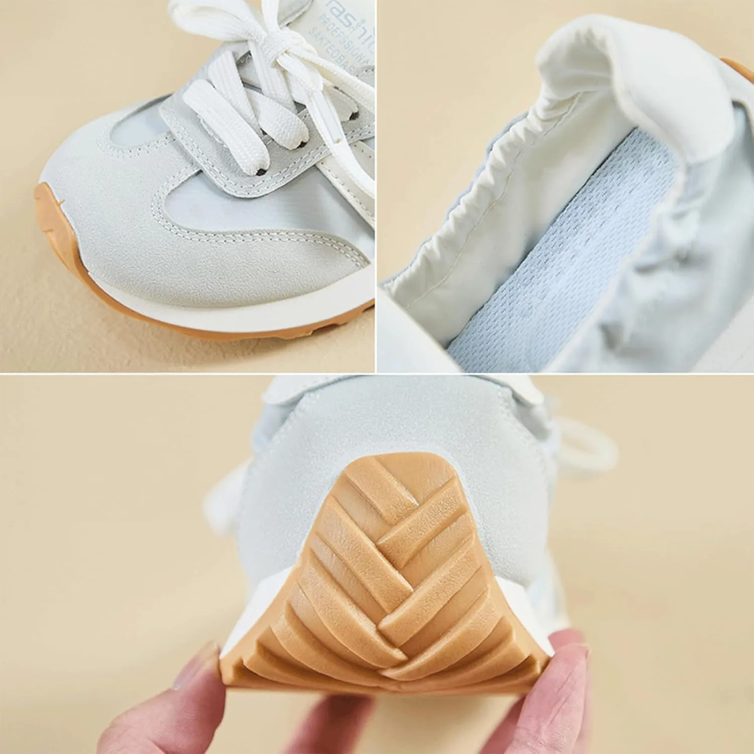 Ballet Sneakers for Woman Leather Trendy Wide Box Lace Up Ballerina Shoes Chunky Platform Heels Fancy Sporty Running Walking Ballet Shoes 2025 Spring Summer Casual Comfy