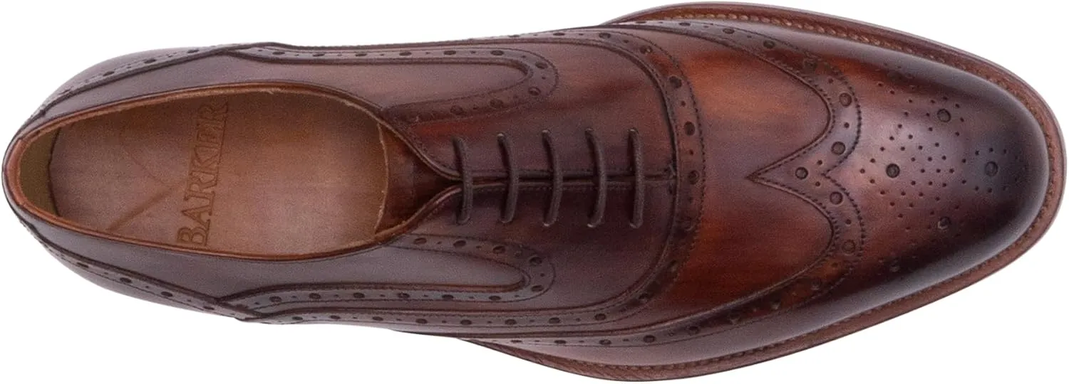 BARKER Liffey Men's Handmade Leather Brogue Oxford Dress Shoes - Timeless Elegance & Superior Craftsmanship for Formal & Business Wear