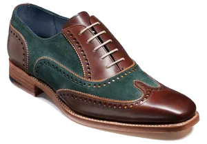Barker Spencer - Walnut Calf/Green Suede - 10 G