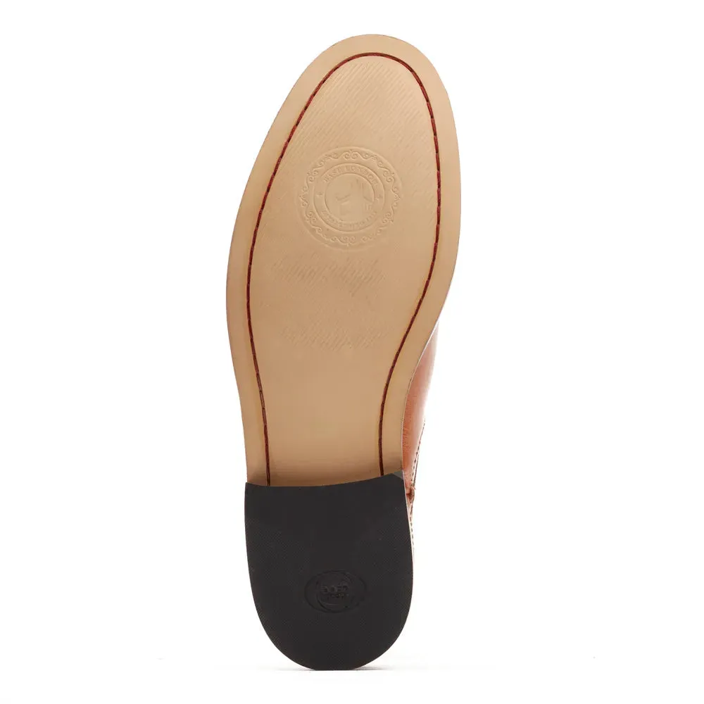 Base London Lynch  Washed Tan Leather Chelsea Style Dealer Boot