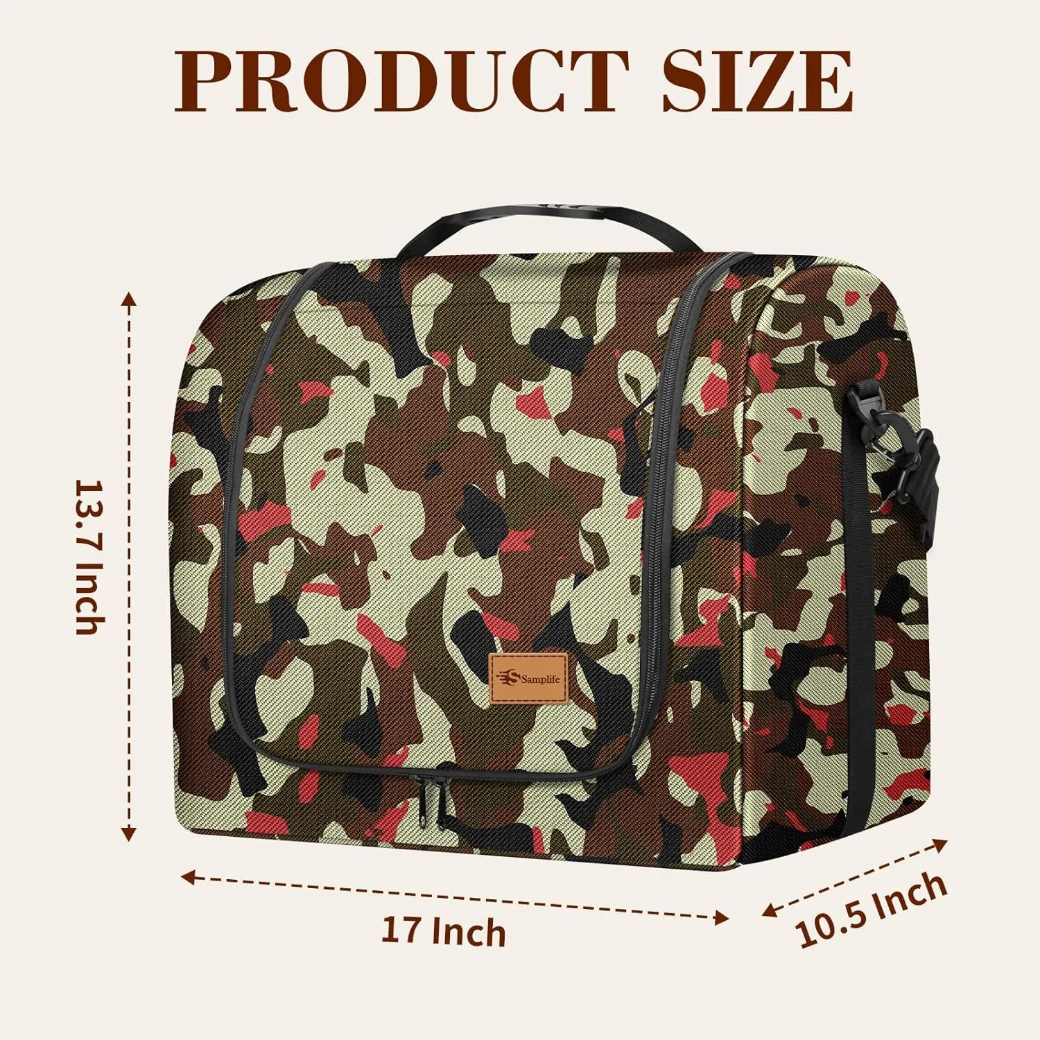 Baseball Cap Organizer Carrier, Hat Bag for Travel and Moving, Cap Traveling Case for Men, Portable Hat Storage box holder for 26 Caps Perfect for Home & On-the-Go (Camo)