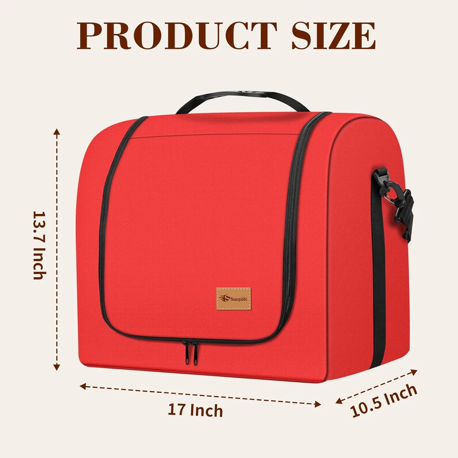 Baseball Cap Organizer Carrier, Hat Bag for Travel and Moving, Cap Traveling Case for Men, Portable Hat Storage box holder for 26 Caps Perfect for Home & On-the-Go (Red)