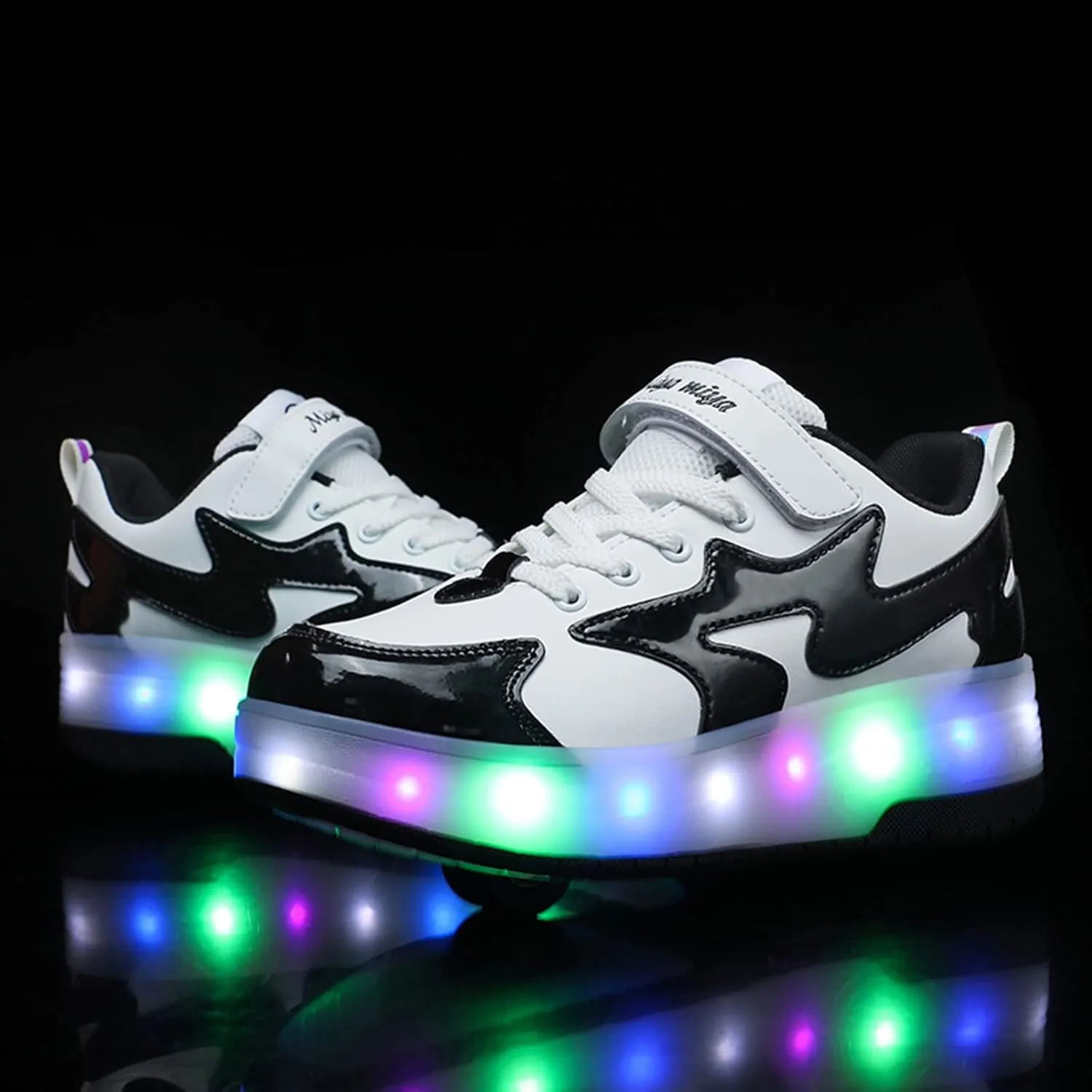 BFOEL Kids Roller Skates Light up Shoes with Double Wheel Shoes LED USB Charging Roller Sneakers for Girls Boys Birthday Christmas Day Best Gift