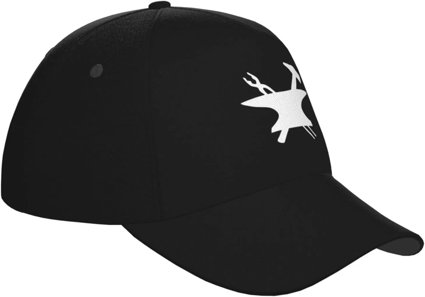 Blacksmith Hammer Logo Outdoor Curved Brim Baseball Hat Sandwich Hat with Buckle Casual Mesh Hat Plain Hat