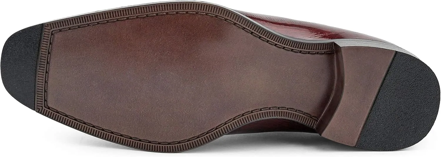 Bolano Bandit, Cap Toe Oxford Dress Shoes for Men, Men's Formal Dress Shoes with Alligator Print, Croc Folded Oxfords