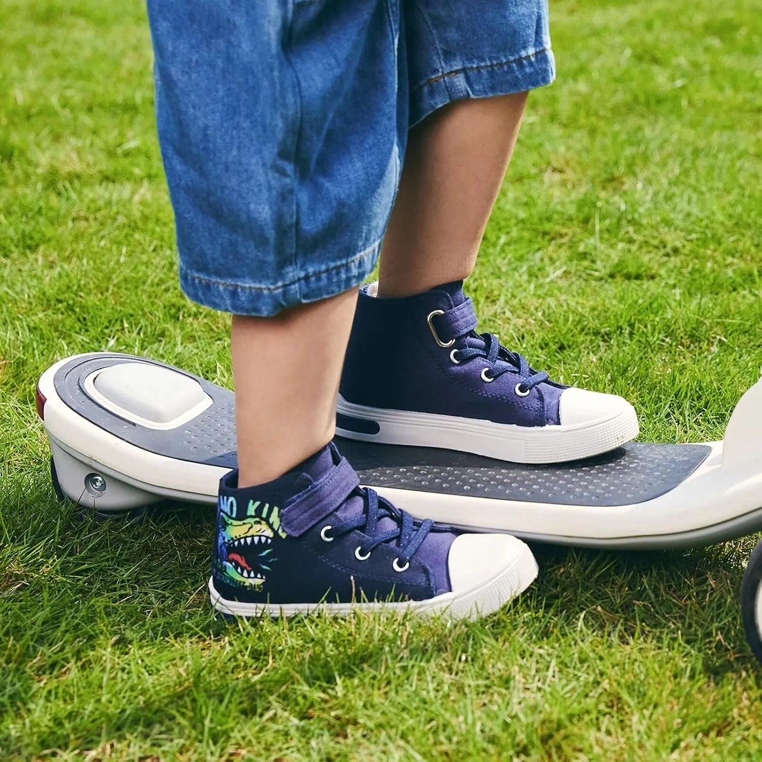 Boys Girls Light Up Sneakers Toddler Canvas High Top Fashion Sneaker Kids Casual Walking Shoes