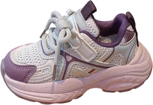 Boys Kids Mesh Lace-Up Sneakers Toddler Breathable Comfy Non Slip Sport Shoes Outdoor Running Casual Loafers Shoes