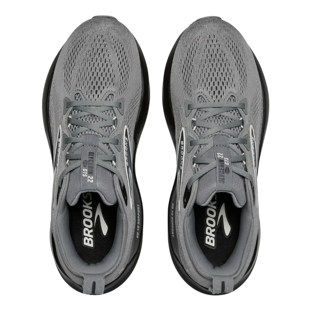Brooks Glycerin GTS 22 Primer Gray/Ebony/Bluewash Running Shoe (Men's)