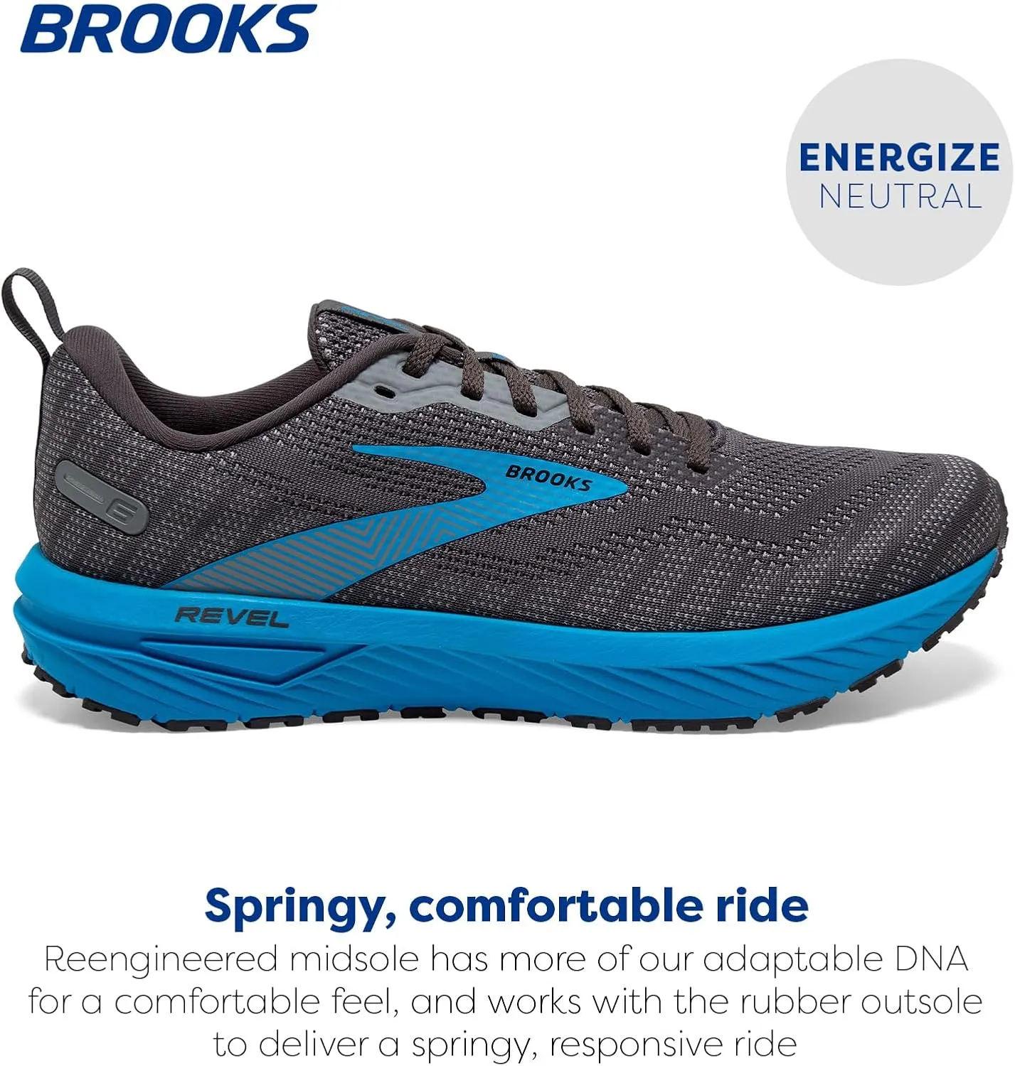 Brooks Men’s Revel 6 Neutral Running Shoe