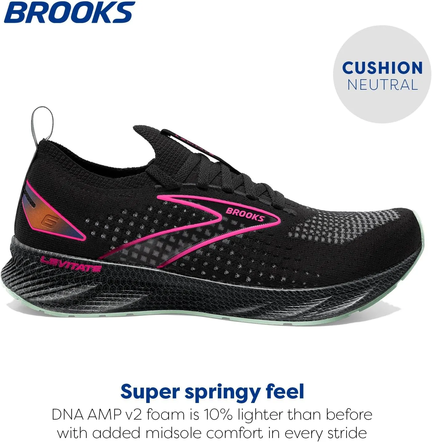 Brooks Women’s Levitate Stealthfit 6 Neutral Running Shoe