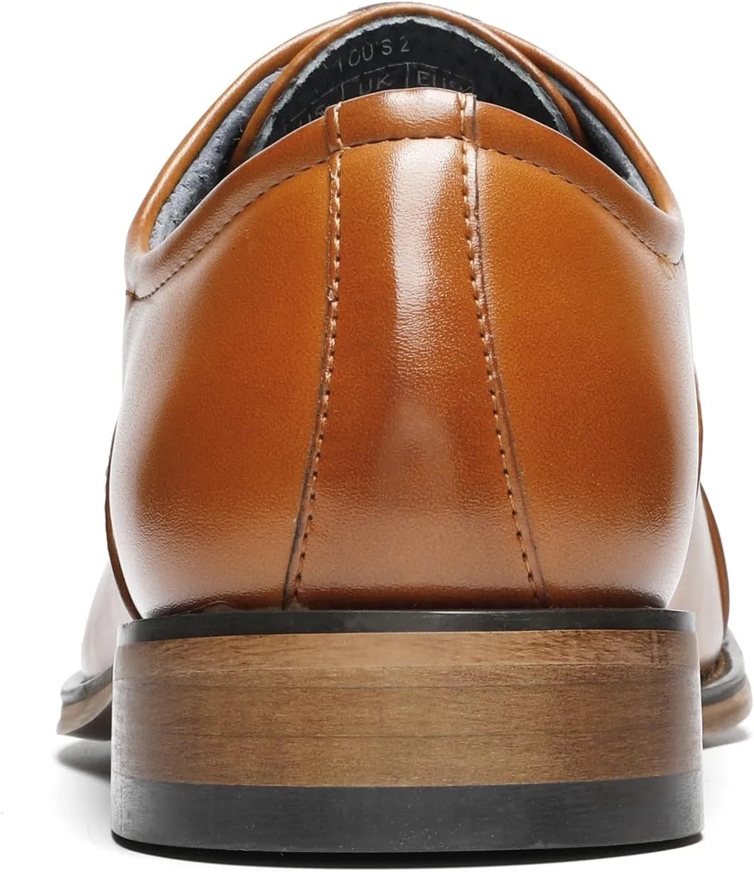 Bruno Marc Men's Lace Up Soft Cap-Toe Formal Dress Shoes