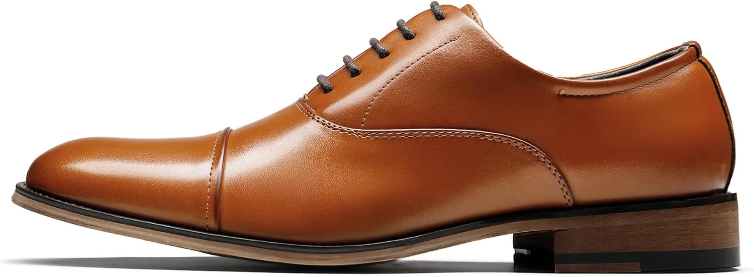 Bruno Marc Men's Lace Up Soft Cap-Toe Formal Dress Shoes